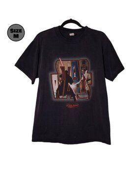 Star Wars: Episode I Obi Wan Kenobi & Darth Maul USED Shirt (DISTRESSED, M)